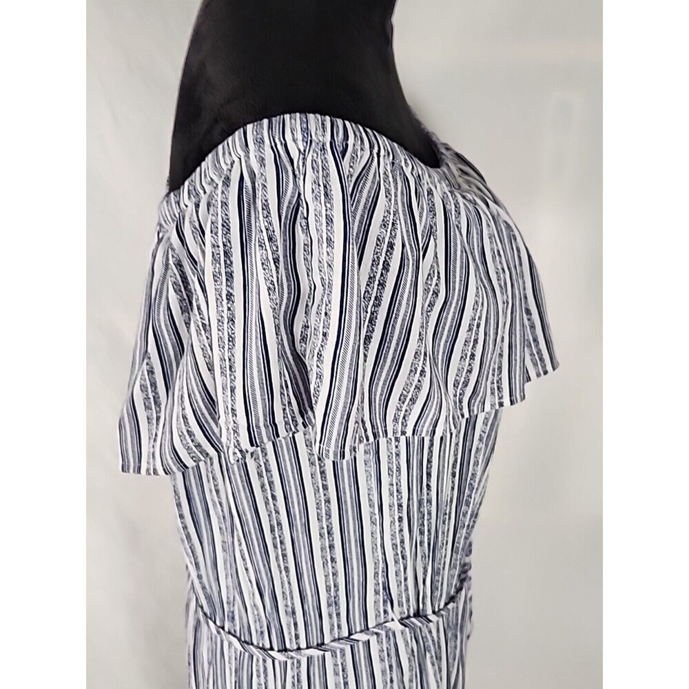Hawaiian Tropic Off Shoulder Women Blue Casual Sun Mini Dress X-Large Beach Boho - Picture 6 of 13